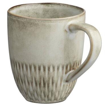 Leen Bakker Mok Bodhi met oor - beige stoneware - Ø9 cm