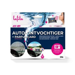 Lafita Auto Vochtvanger - 400 Gram - Herbruikbare Vochtvreter - Bevat 1 Parfumkaart Bloemig & Houtig