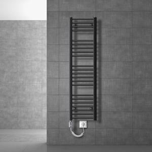 LuxeBath Sahara Elektrische Radiator 300x1400 Mm, Antraciet, Paneel Handdoekdroger