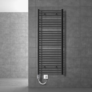 LuxeBath Sahara Elektrische Radiator 600x1500mm Antraciet, Paneel Handdoekdroger