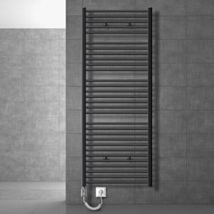 LuxeBath Sahara Elektrische Radiator 750x1800mm Antraciet, Paneel Handdoekdroger