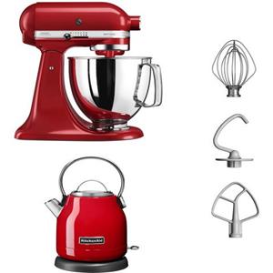 KitchenAid Keukenmachine 5KSM125EER+Gratis Wasserkocher 5KEK1222EER