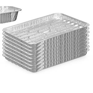 Kinvara BBQ/barbecue rooster grill - aluminium trays - 8x - open structuur - x 23 cm -