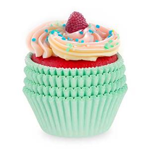 Kinvara Muffin en cupcakes vormpjes - papier - groen - set 100x stuks - Dia 10 cm -