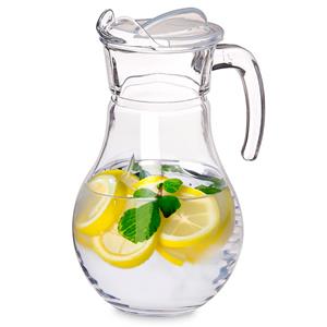 Pasabahce Waterkan/sapkan met schenkdop - 1.8 liter - glas - transparant - 26 cm -