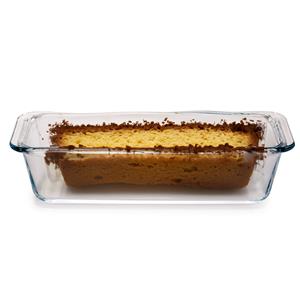 Borcam Cakevorm/bakvorm - Glas - transparant - 31 x 13 x 7 cm - cake bakken - ovenschotel - 1630 ml -