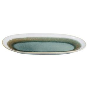 Leen Bakker Onderbord Fia turquoise stoneware 26x14,5 cm