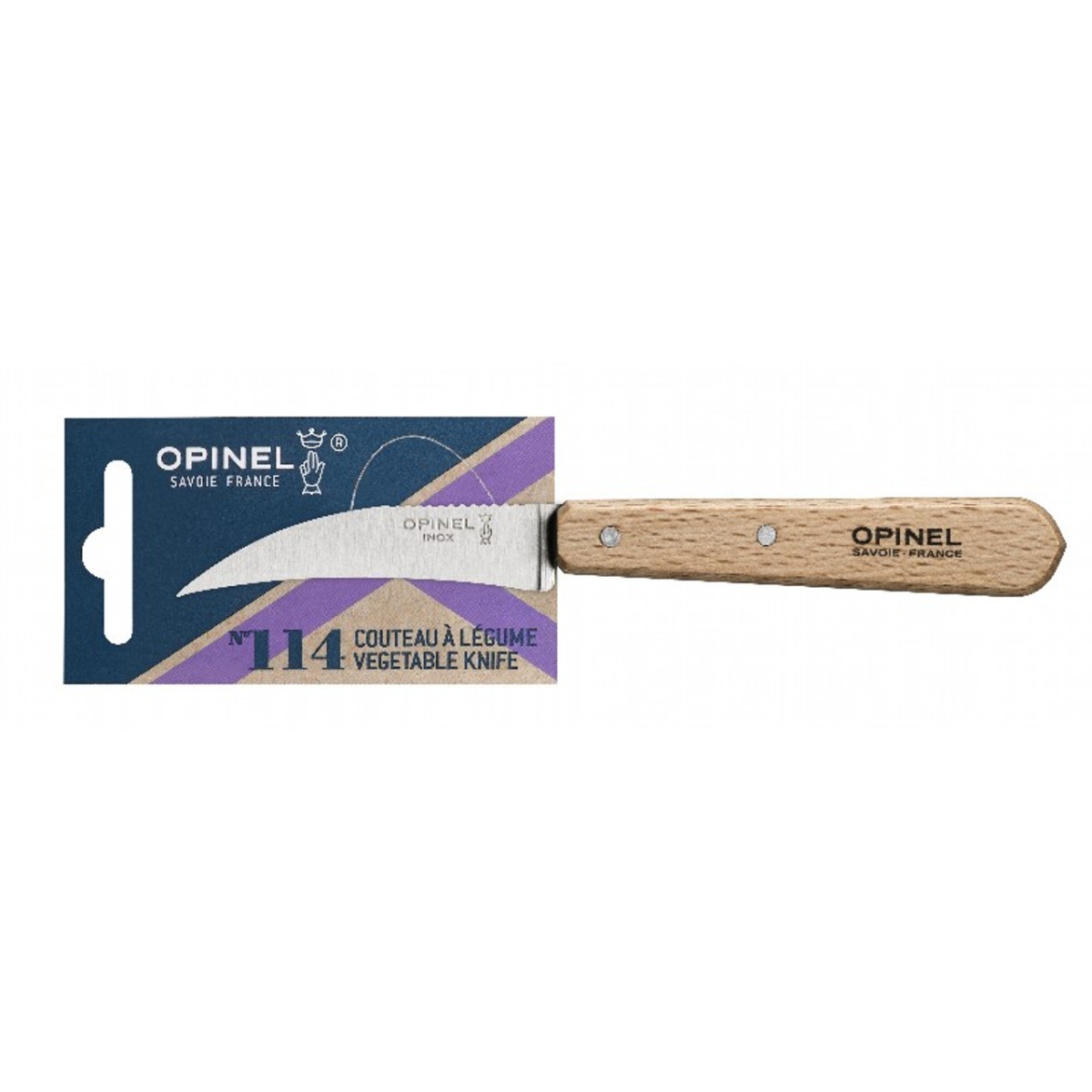 OPINEL  N.114 - Schilmes 7cm gebogen Naturel