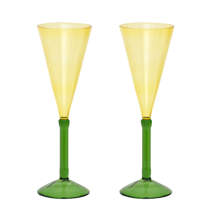 URBAN NATURE CULTURE  Cocktail Hour! - Champagneflute set/2 h24cm