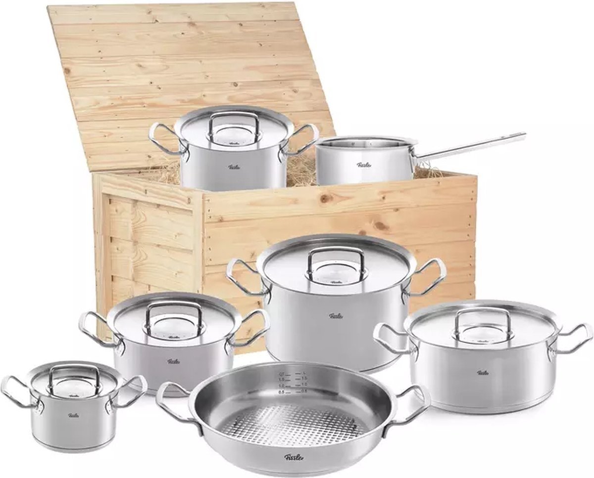 Fissler Original Profi Collection - 7-delige pannenset in Houten Kist