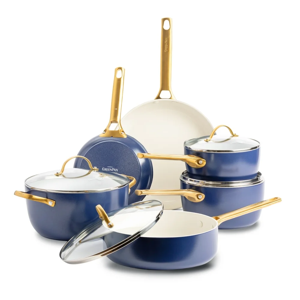 Greenpan Padova Oxford Blue 10-delige Pannenset met keramische antikleeflaag 10-delig