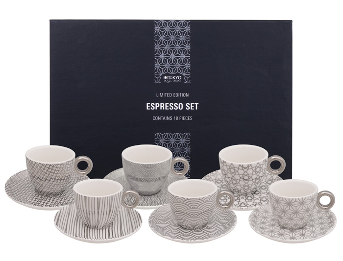 Tokyo Design Studio Platina Espresso Set Nippon  - set (18)