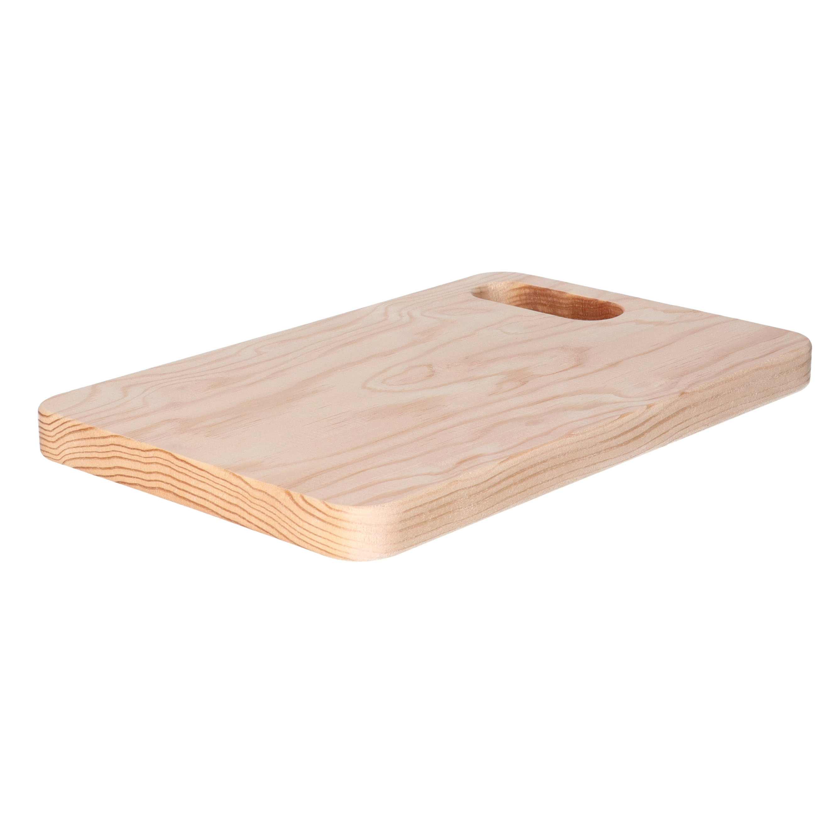 CM Snijplank blank hout - met handvat - 30 x 19  - keuken serveerplanken/broodplanken -