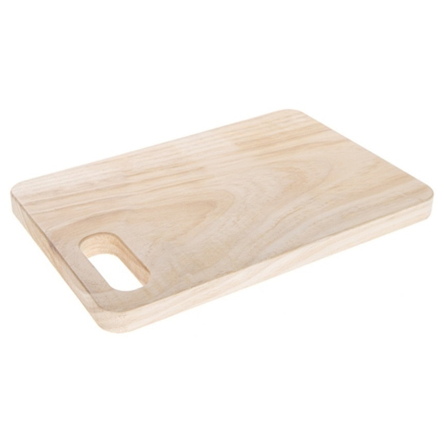 CM Snijplank blank hout - met handvat - 22 x 32 x 2  - keuken serveerplanken/broodplanken -