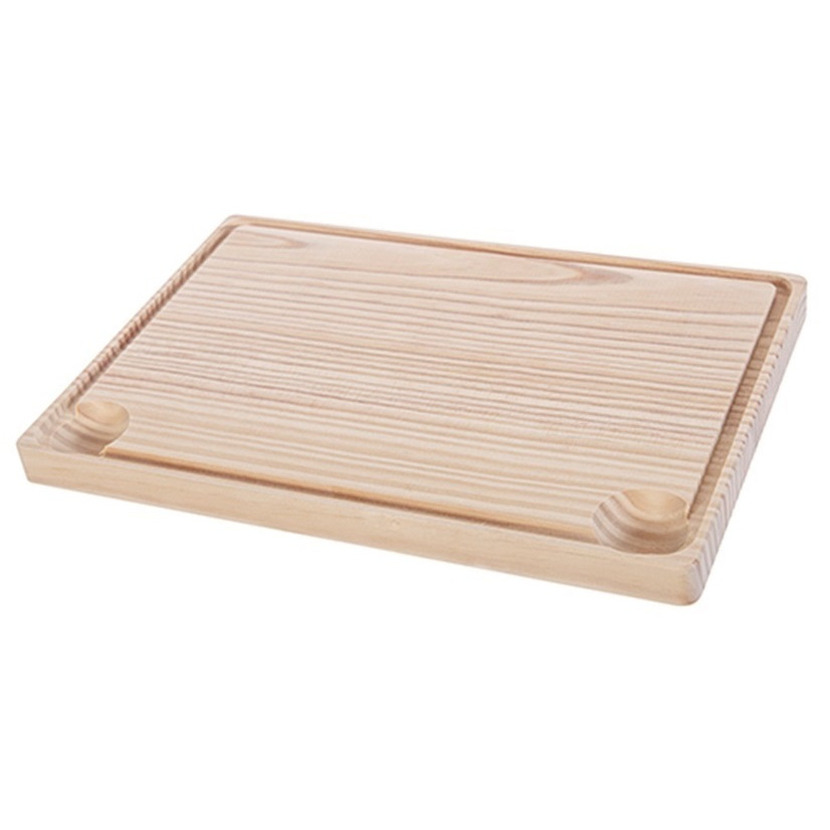 CM Snijplank blank hout - met sapgeul - 22 x 32 x 2  - keuken serveerplanken/broodplanken -