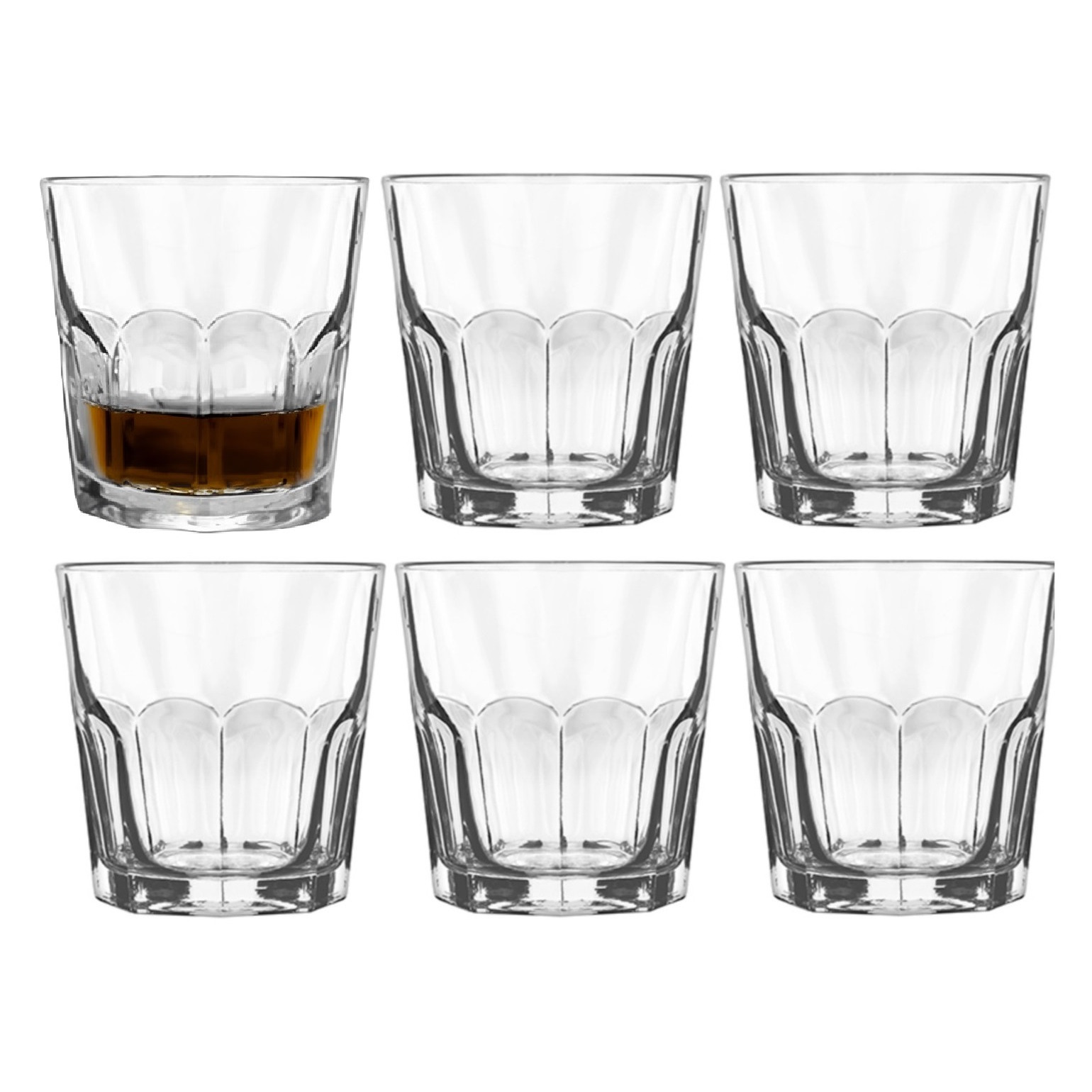 Alessandro Waterglas Casablanco - 260 ml - 6x- drinkglazen - 8,5x8,3cm -