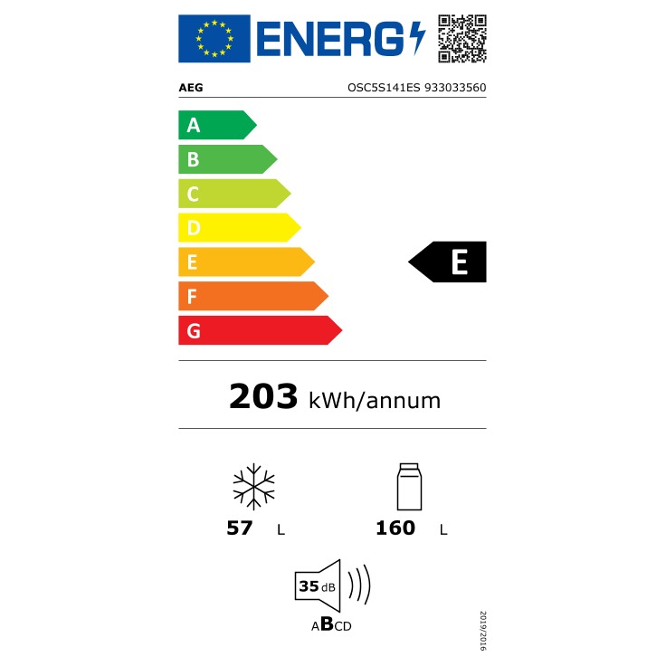 AEG OSC5S141ES Inbouw koel-vriescombinatie