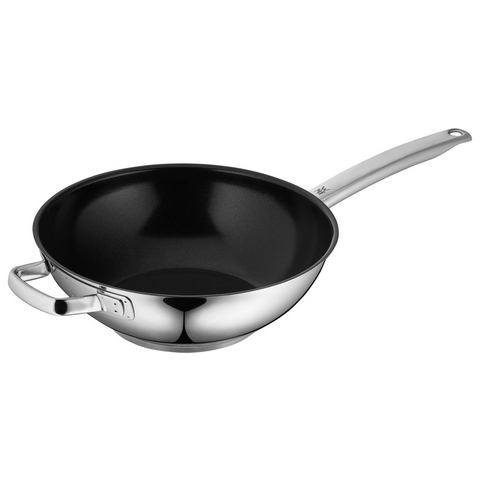 WMF Wok Durado Wokpfanne Induktion 28 cm, Cromargan Edelstahl Rostfrei 18/10 (1-tlg), Antihaftbeschichtung, für aller Herdarten geeignet