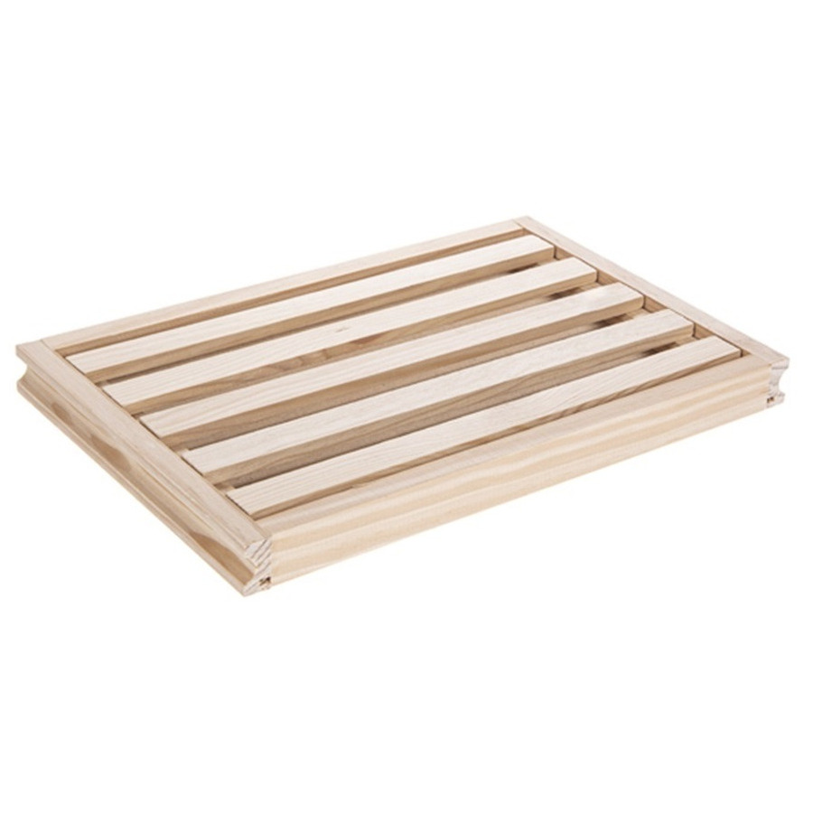 CM Brood snijplank met kruimel opvangbak - 33 x 22  - blank hout - kruimelvanger -