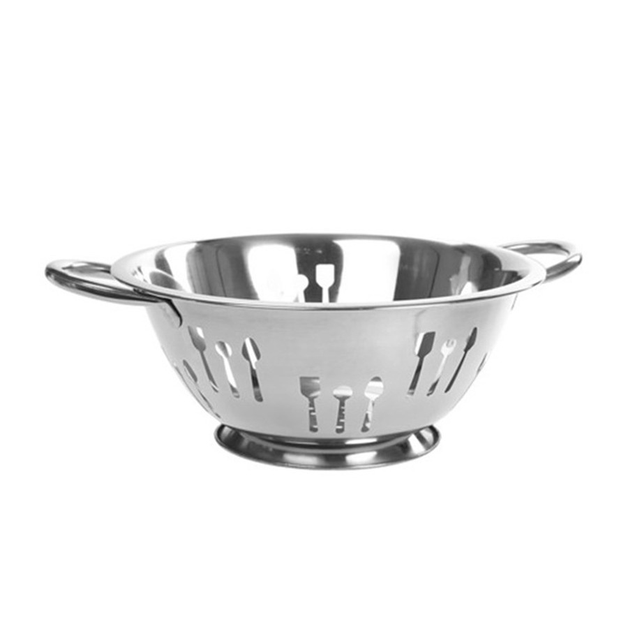 Alessandro Keuken vergiet - zilver - RVS - D24 cm x H11 cm - keuken zeef -