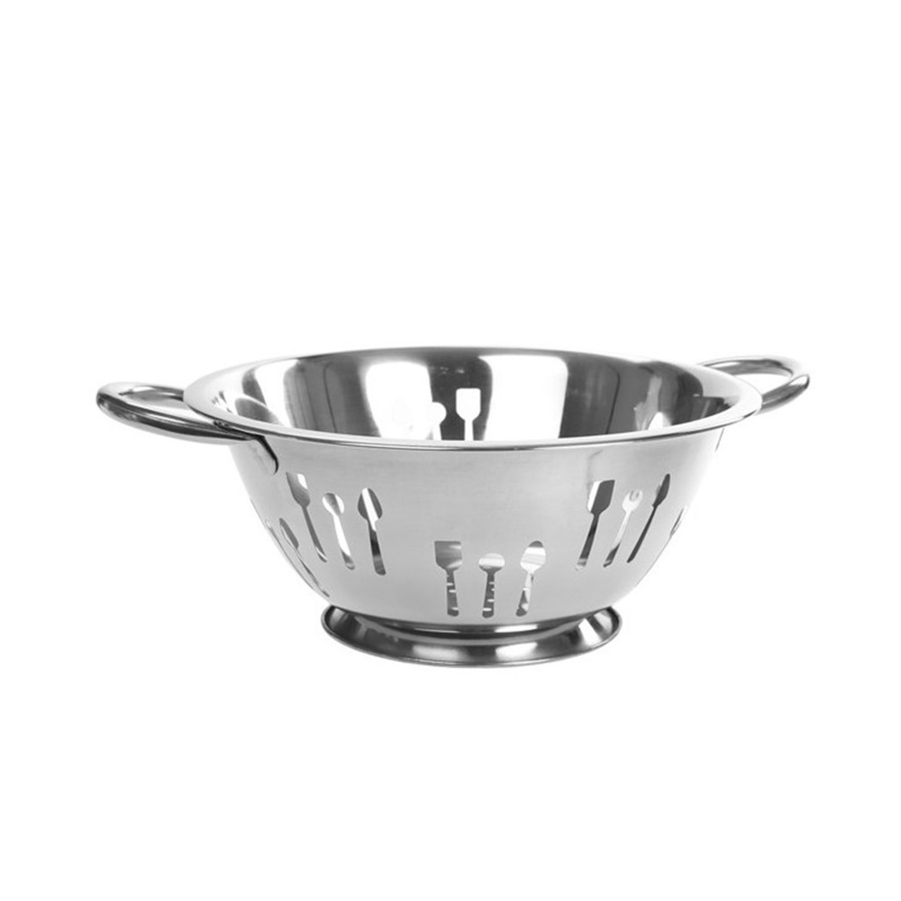 Alessandro Keuken vergiet - zilver - RVS - D29 cm x H11 cm - keuken zeef -