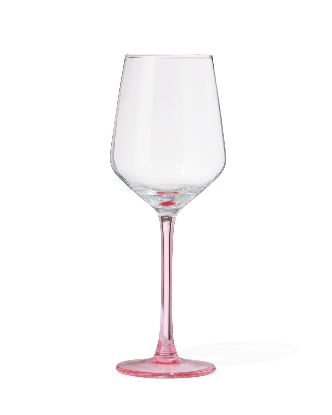 HEMA Wijnglas 350ml Tafelgenoten Roze Voet (roze)