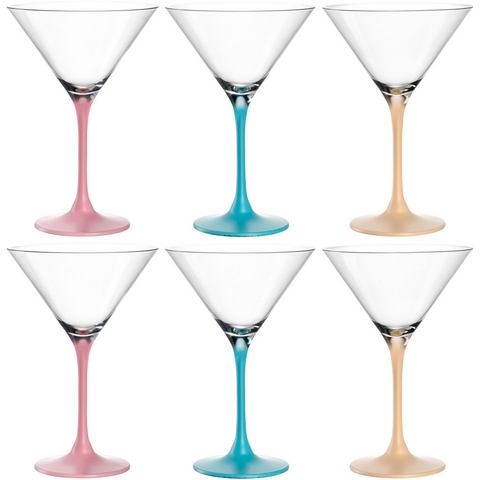 LEONARDO Cocktailglas BRERA, 230 ml, farbig sortiert, Cocktailschale, 6er-Set (set)