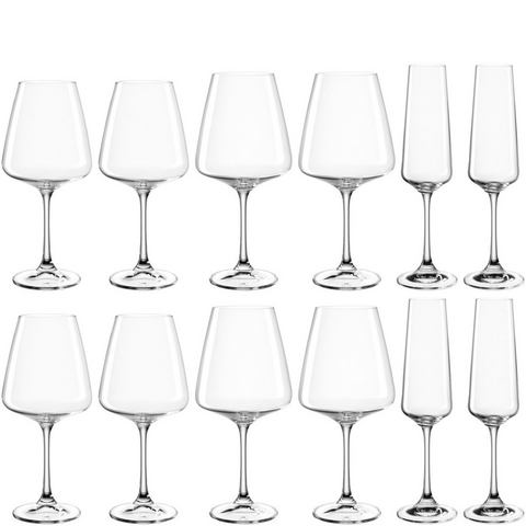 LEONARDO Gläser-Set Kelchglas-Set LEONARDO PALADINO LBH 22.30x57.10x25.20 cm weiß