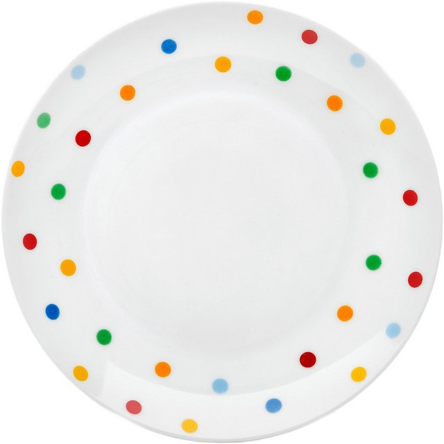 van Well Ontbijtbordje Capri vaatwasmachine- en magnetronbestendig, porselein, ø 20,5 cm (set, 6-delig)