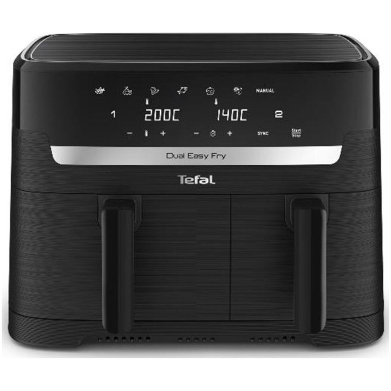 Tefal EY901N Dual Easy Fry Essential Heißluft-Fritteuse schwarz