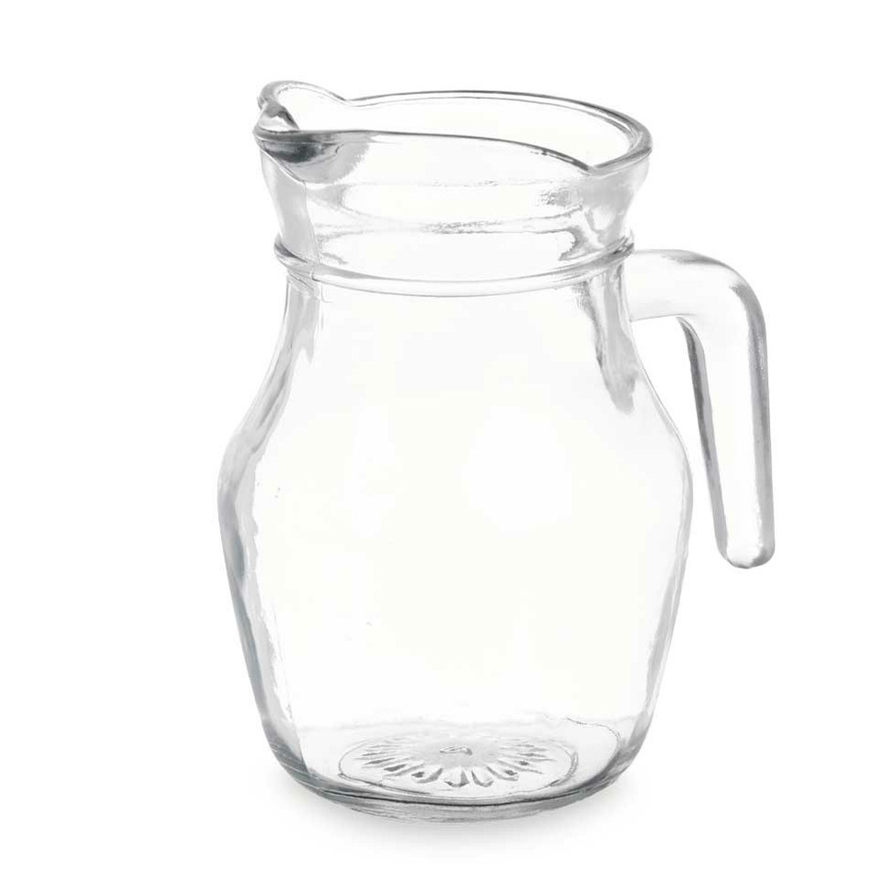 Vivalto schenkkan/water/ wijn karaf - glas - transparant - 500 ml - D9 x H13 cm -