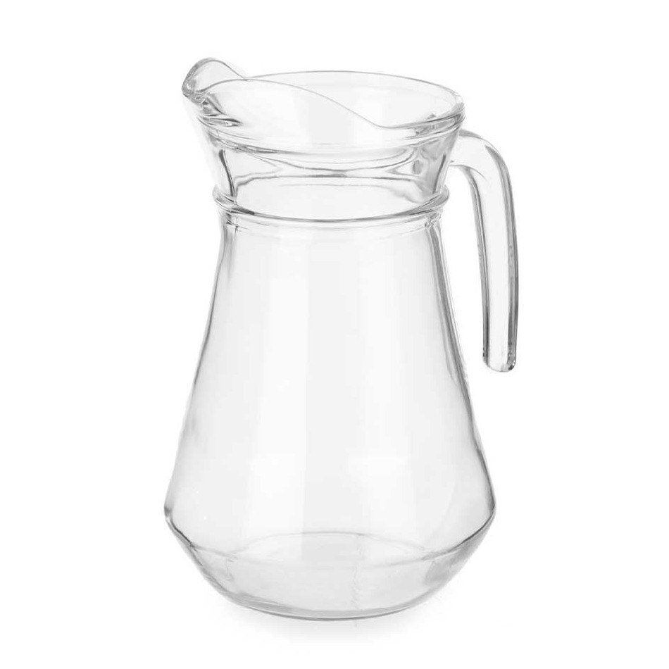 Vivalto schenkkan/water/wijn karaf - glas - transparant - 1000 ml - D12 x H20 cm -