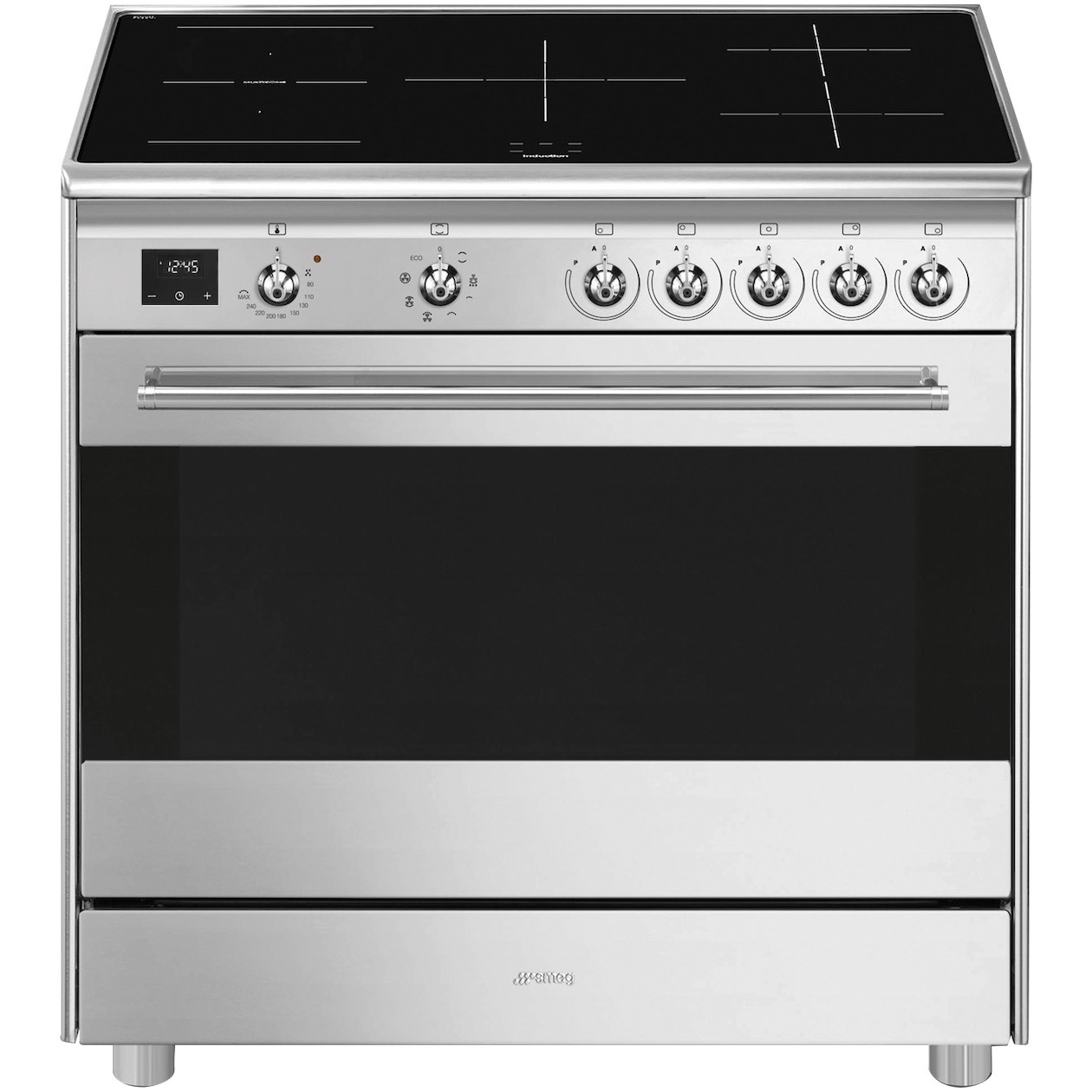 Smeg SCB95CIX Inductie fornuis