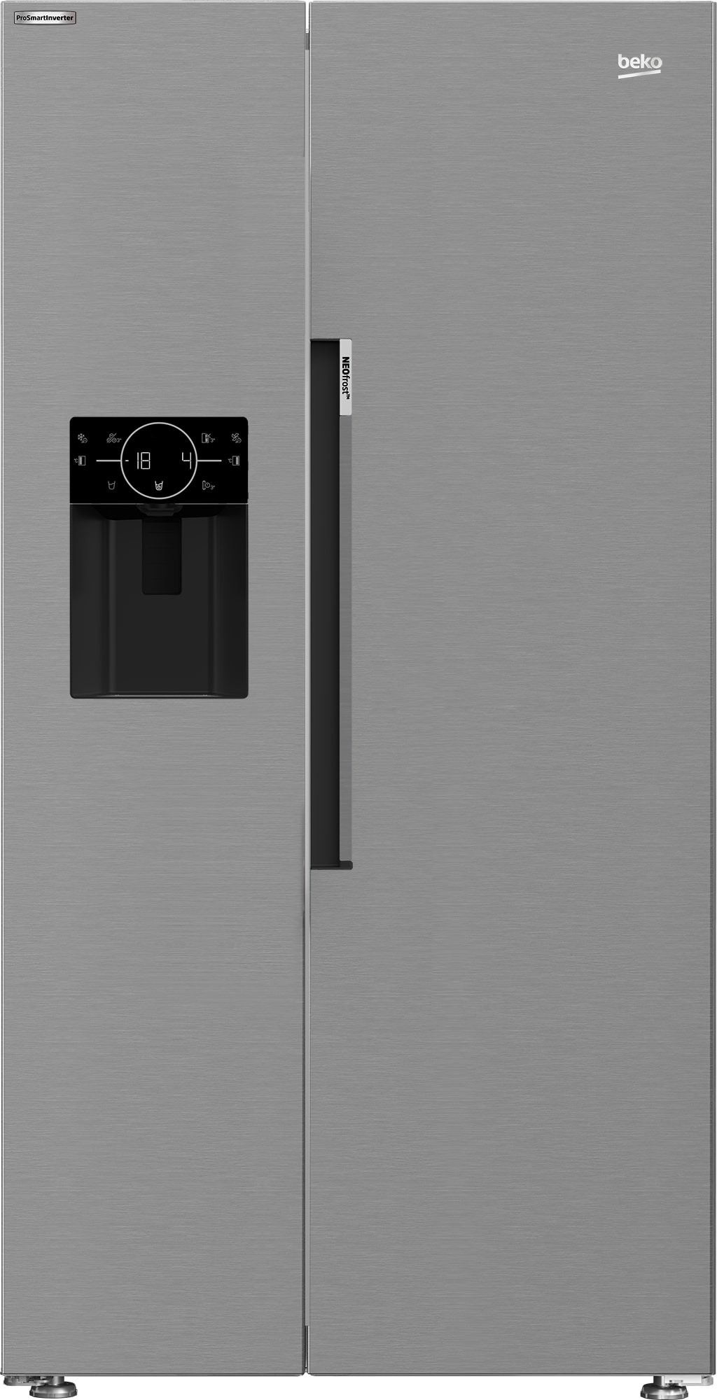 Beko GN162340XBN Amerikaanse koelkast Zilver