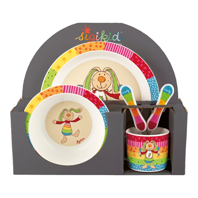 Sigikid Rabbit  servies Bunny Regenboog kleurrijk voor kinderen