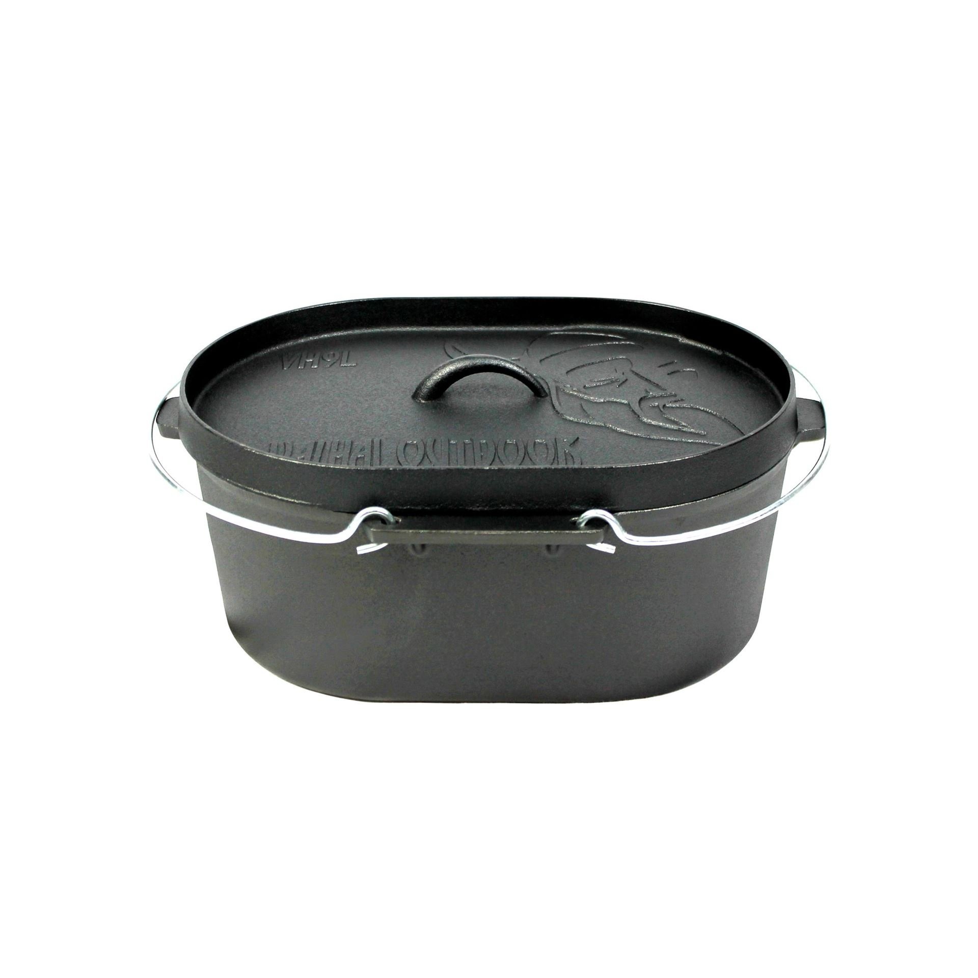 Van Beekum Specerijen Valhal Gietijzeren Dutch Oven Braadpan met Deksel | 9 Liter