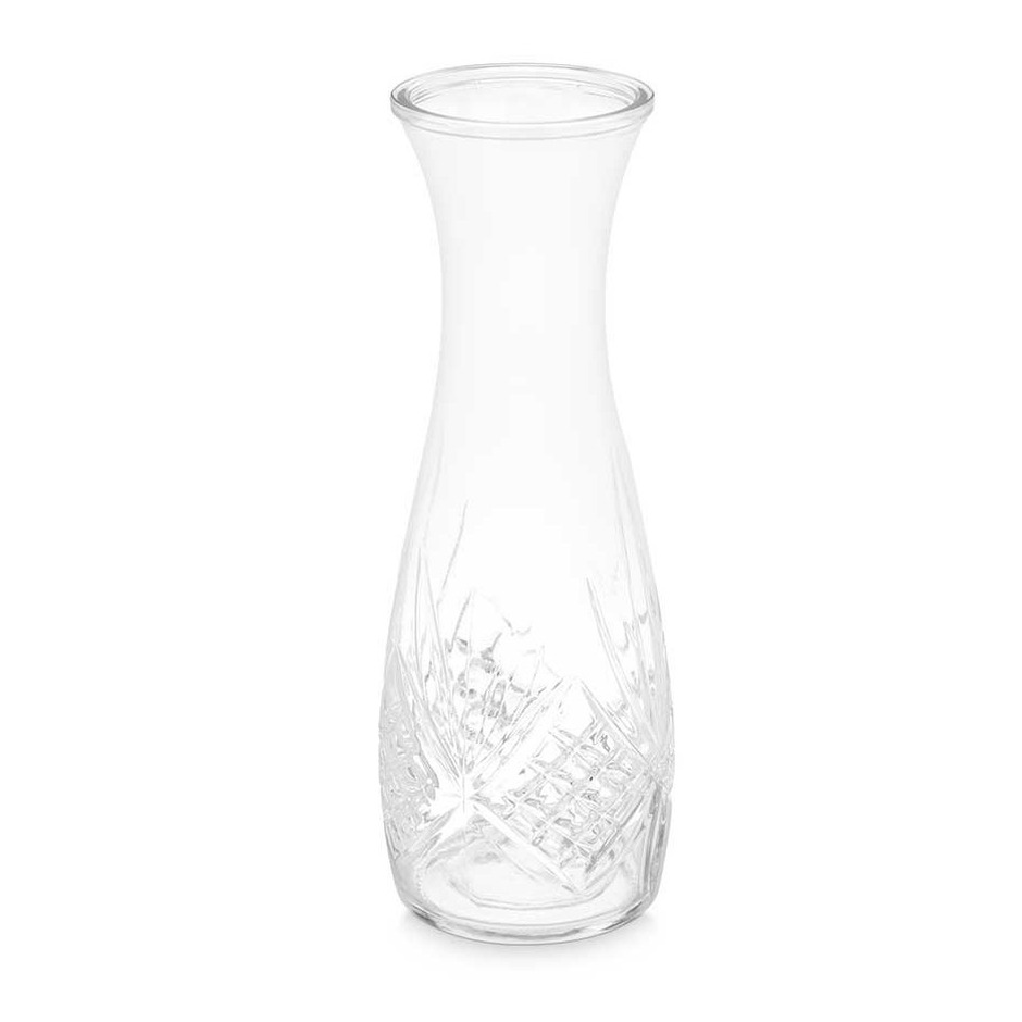 Vivalto schenkkan/water/wijn karaf - sierlijk glas - transparant - 1000 ml - D10 x H28 cm -