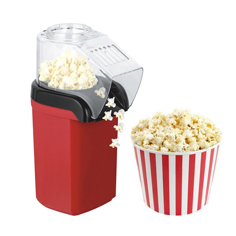 JJ-Home UR Beste Keuze Draagbare 1200W Popcorn Maker Popper Home DIY Corn Popping Elektrische Machine rood