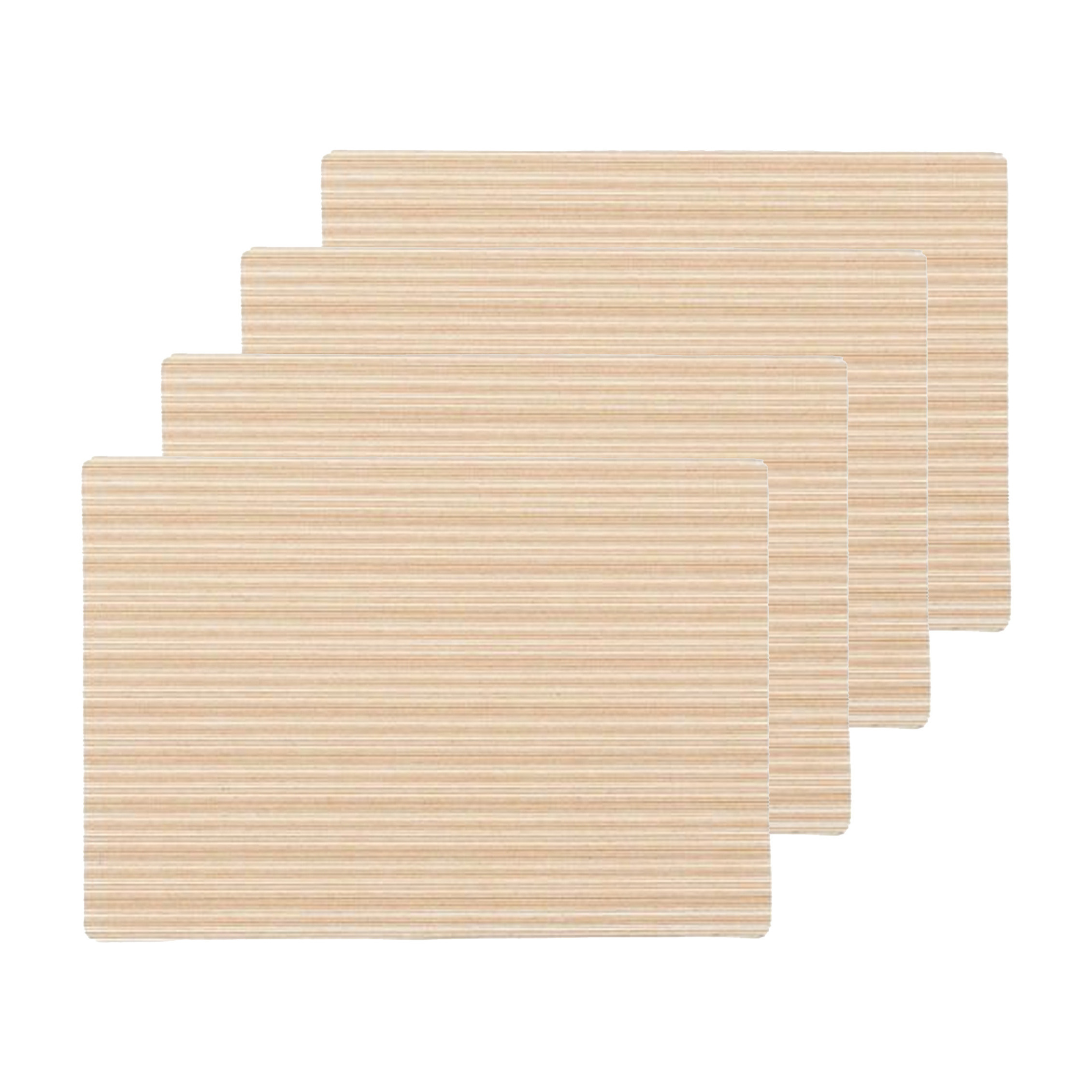 Wicotex Placemats Othos - 4x - beige - 30 x 43 cm - anti slip laag - Teflon coating toplaag -