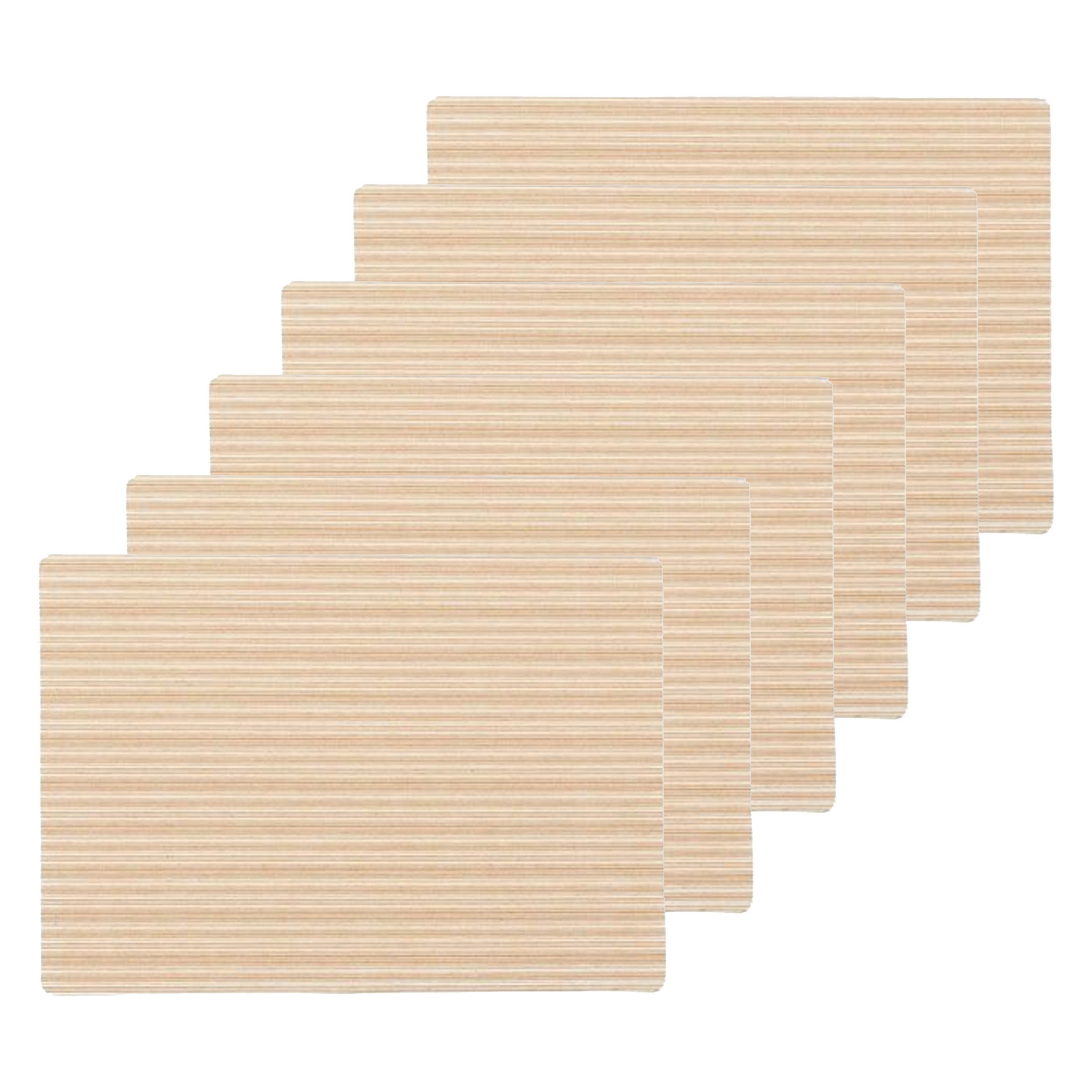 Wicotex Placemats Othos - 6x - beige - 30 x 43 cm - anti slip laag - Teflon coating toplaag -