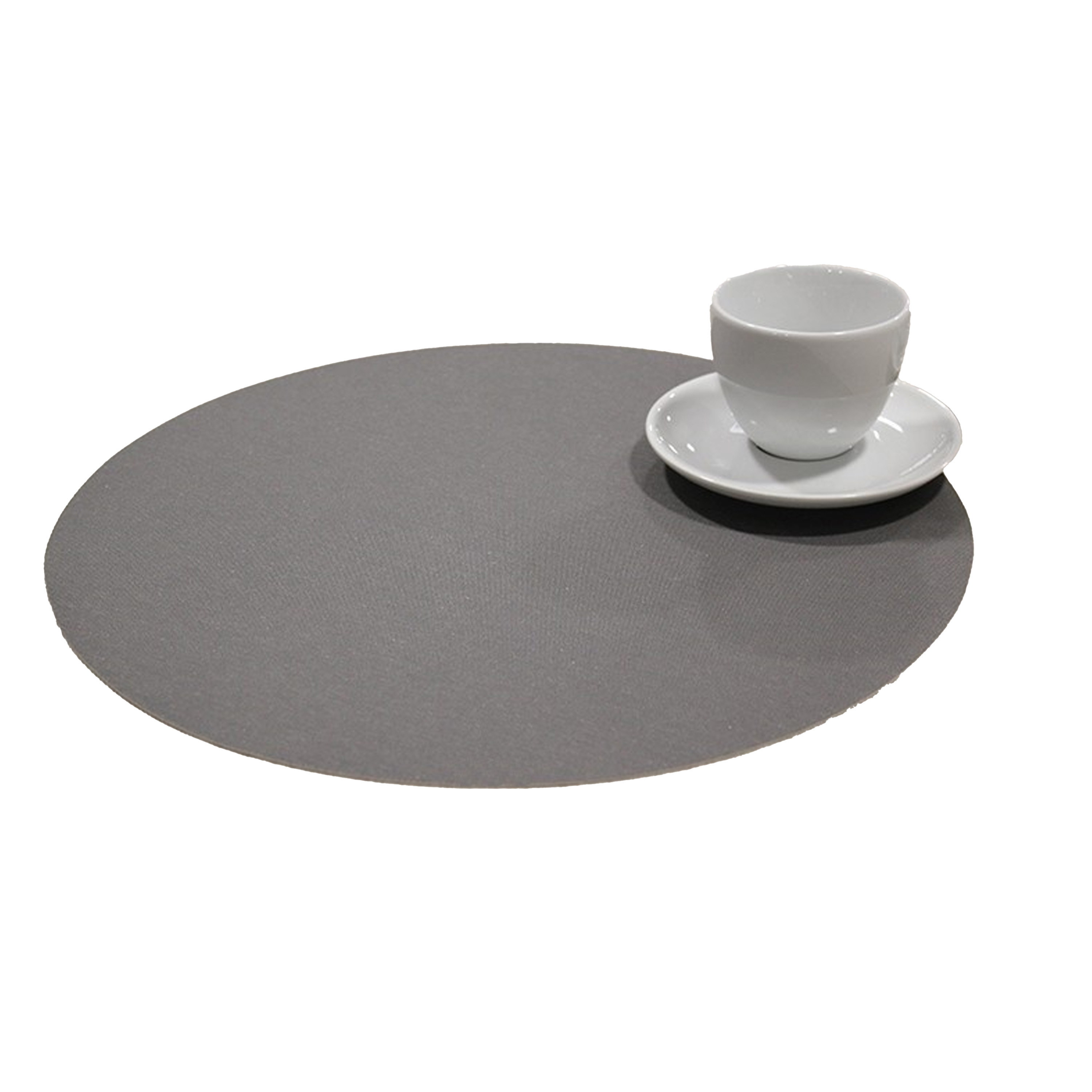 Wicotex Placemats Uni - donker grijs - rond 38cm - Teflon coating -