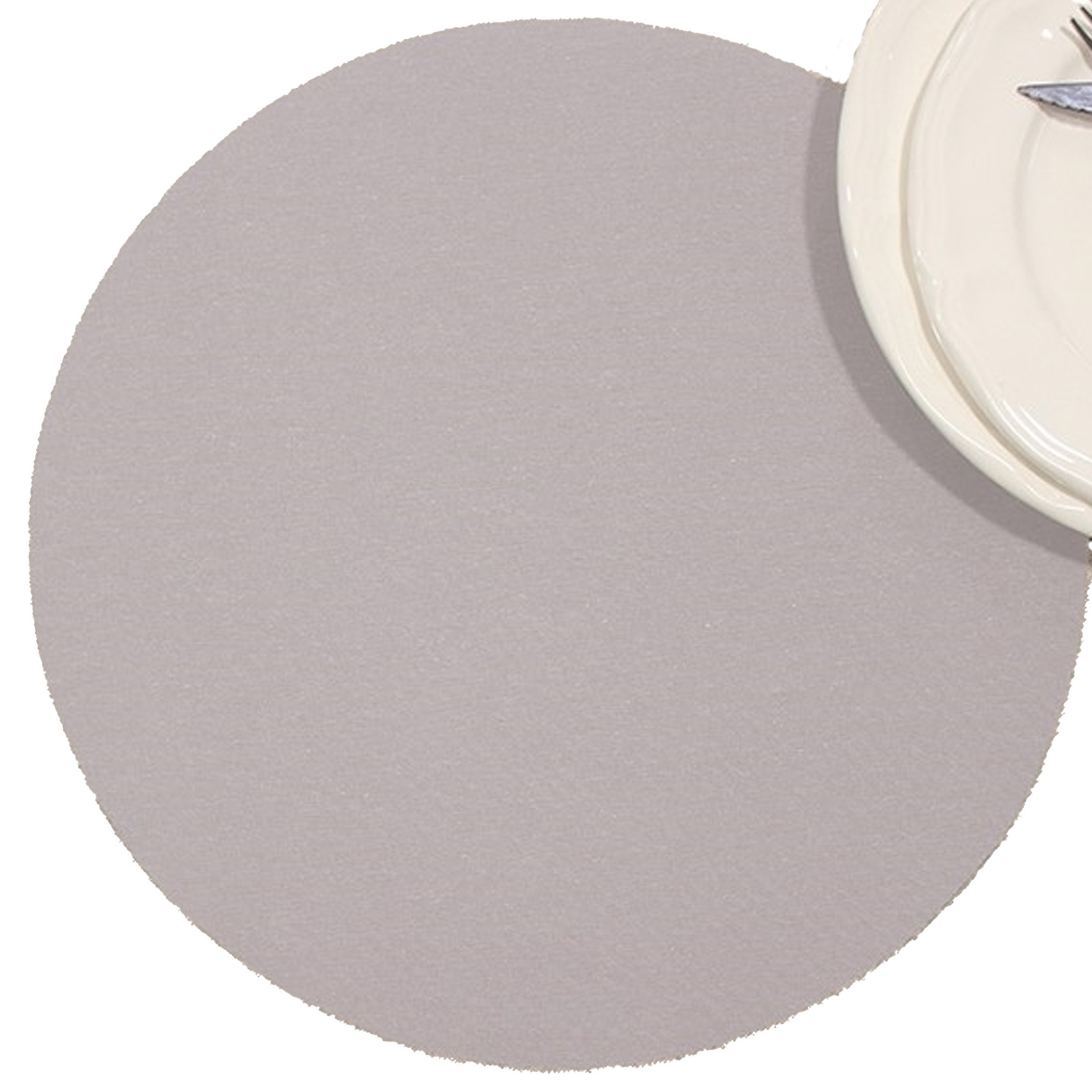 Wicotex Placemats Uni - grijs - rond 38cm - Teflon coating -