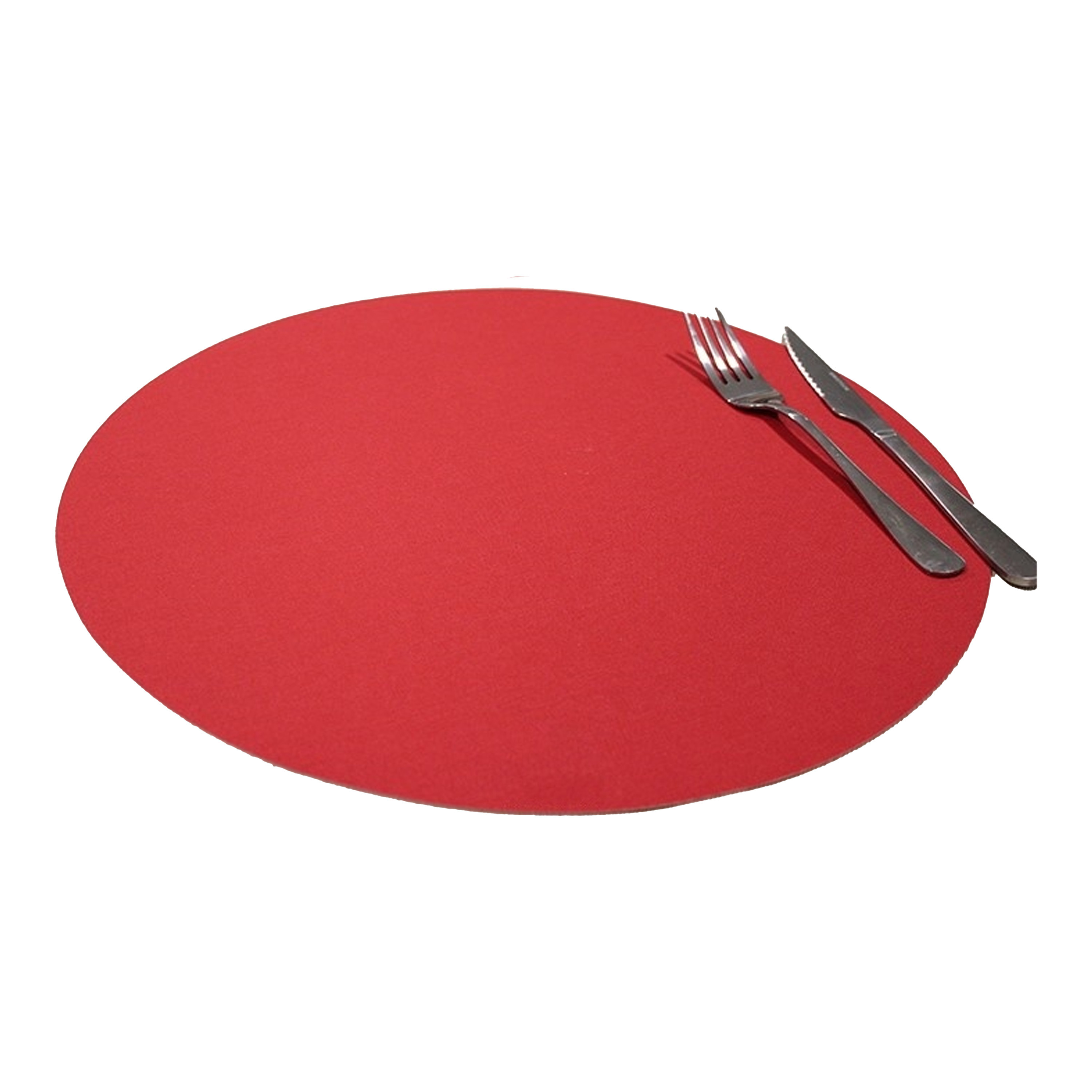 Wicotex Placemats Uni - rood - rond 38cm - Teflon coating -