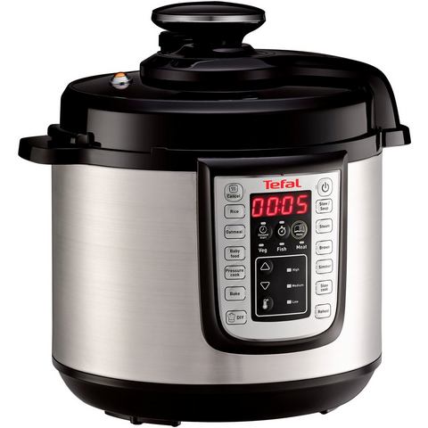 Tefal Multi-cooker CY505E Fast & Delicious elektrische snelkookpan, 25 programma’s, 6l capaciteit, inclusief receptenboek