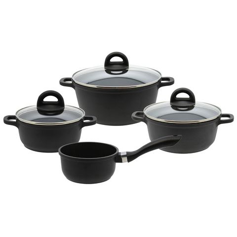 Elo Pannenset Black met een hoogwaardige antiaanbaklaag, inductie (set, 10-delig)