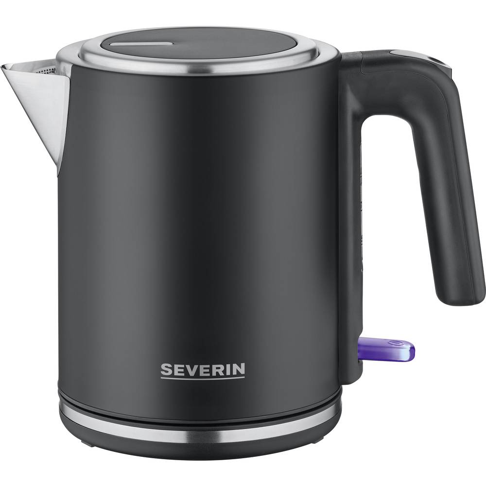 Severin 9555 Waterkoker Snoerloos Aantal/Volume: 1 l Zwart, Zilver