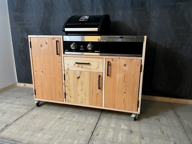 Het Steigerhouthuis Buitenkeuken Douglas Cooper + Grandhall G2 BBQ en zijbrander - 140 x 70 x 100 cm150 x 70 x 100 cm160 x 70 x 100 cm170 x 70 x 100 cm180 x 70 x 100 cm190 x 70 x 100 cm200 x 70 x 100 cm210 x 70 x 100 cm2