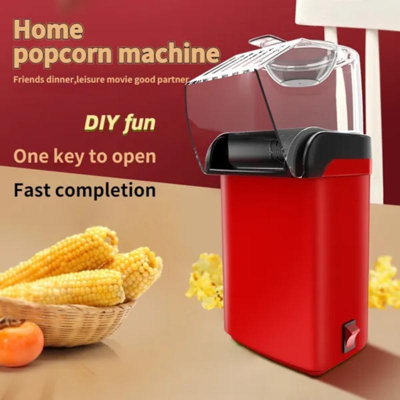 XK&CC Huishoudelijke popcornmachines Keukenfeest Heteluchtolievrije popcornmachine Efficiënte productie rood