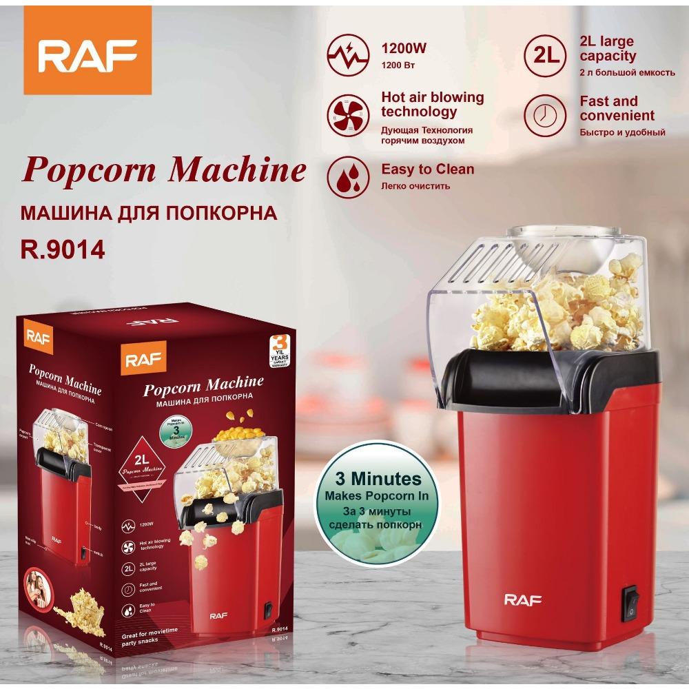 DZL General Home Appliances Huishoudelijke popcornmachine, volautomatische mini-popcornmachine, kleine doe-het-zelf-popcornmachine rood