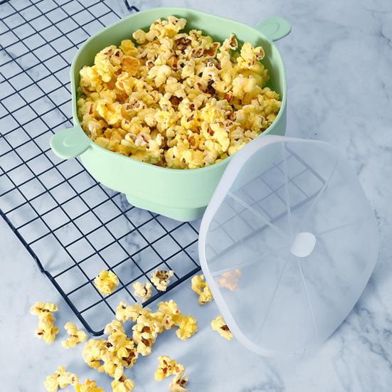 Magic Kitchen Siliconen Magnetron Popcorn Kom met Deksel Grote Capaciteit Food Grade BPA Gratis Hittebestendig Opvouwbare Popcorn Maker Emmer Kom